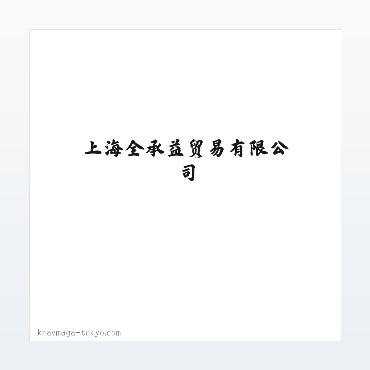 上海全承益贸易有限公司 方图